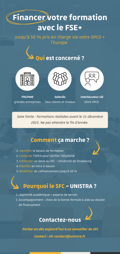 infographie FSE financer votre formation avec le fond social européen